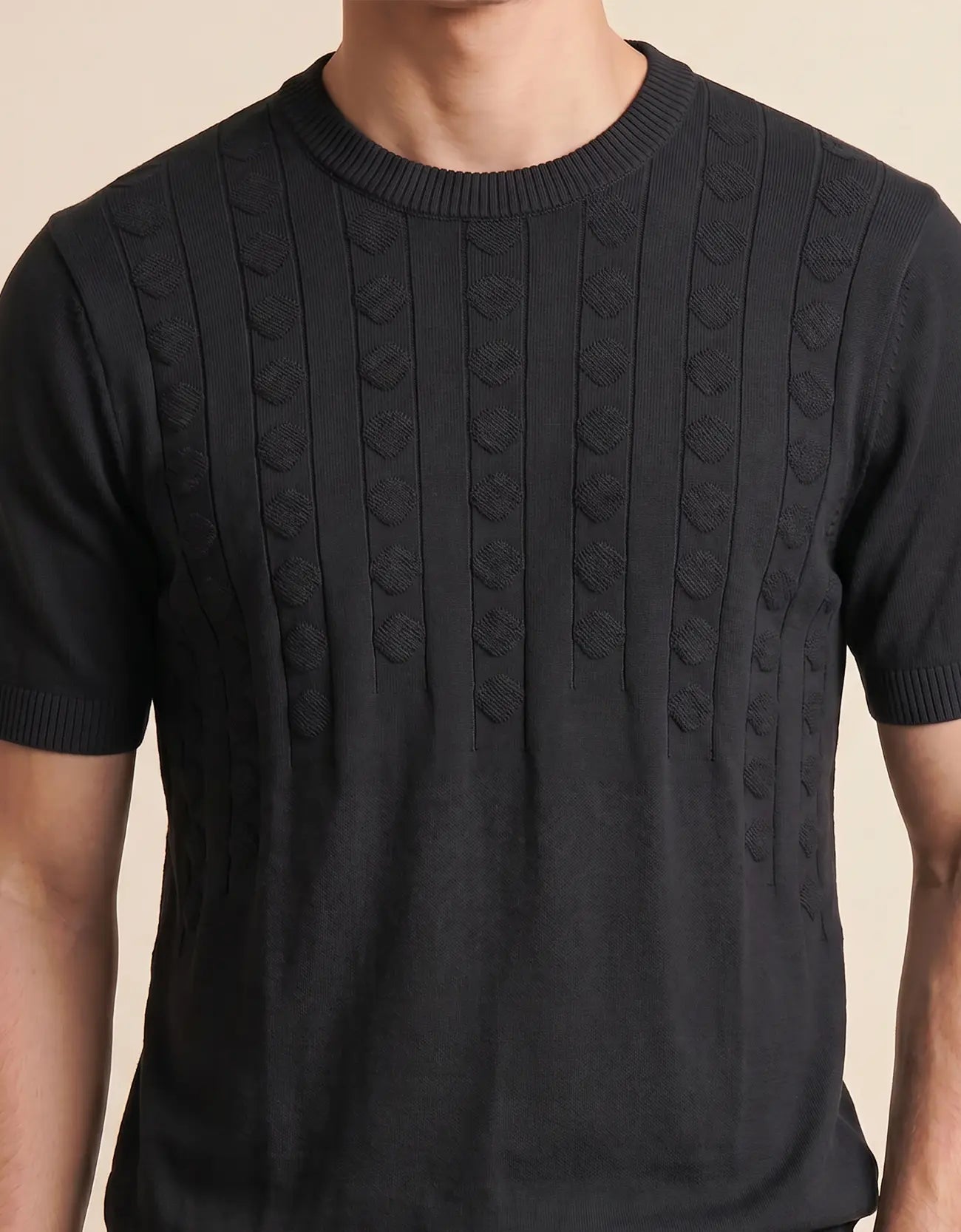 MEN'S TEXTURED KNIT T-SHIRT