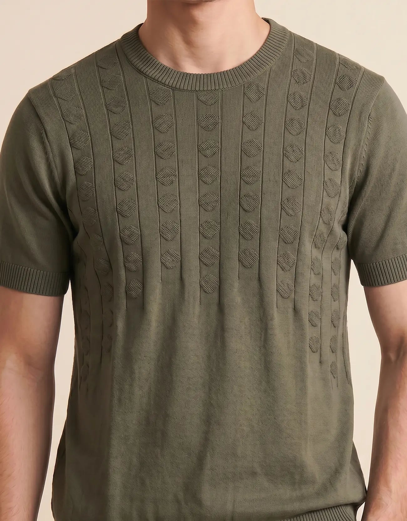 MEN'S TEXTURED KNIT T-SHIRT