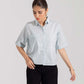 CROPPED PATCH POCKET SHIRT