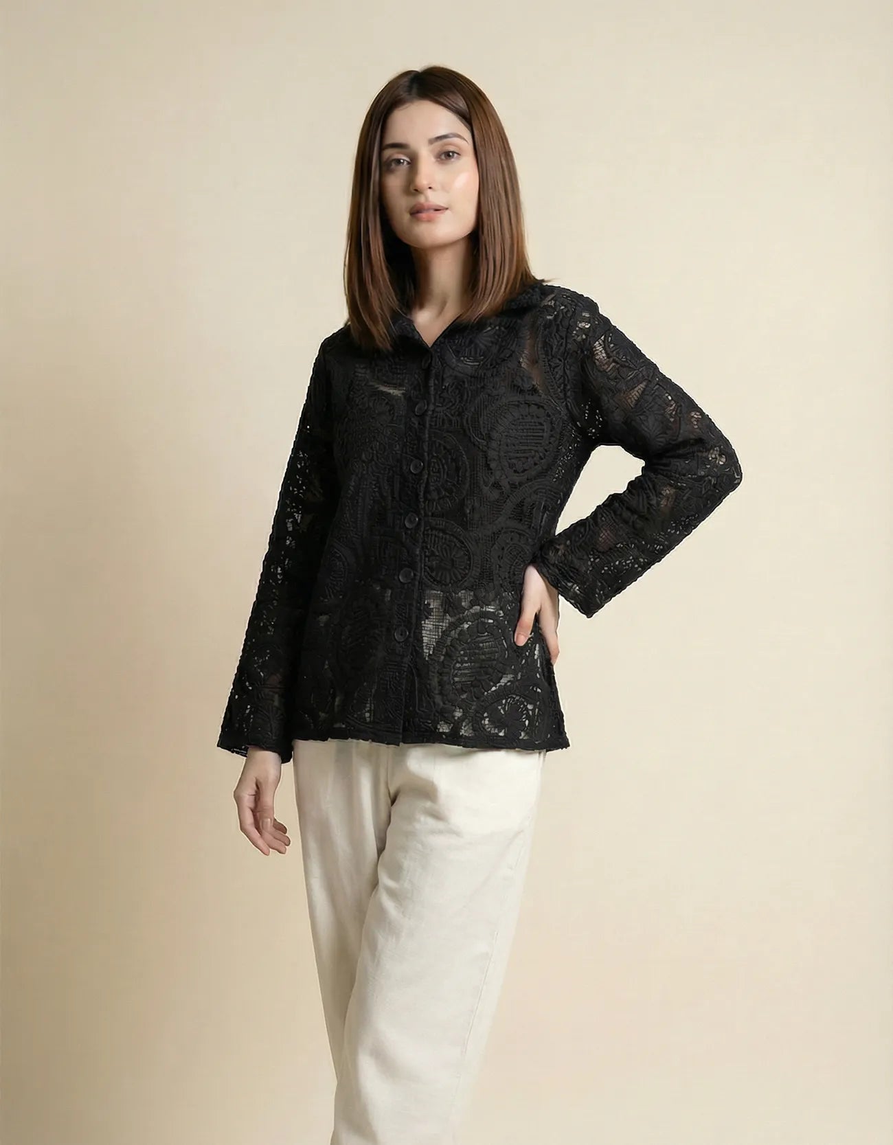 EMBROIDERED BUTTON DOWN SHIRT