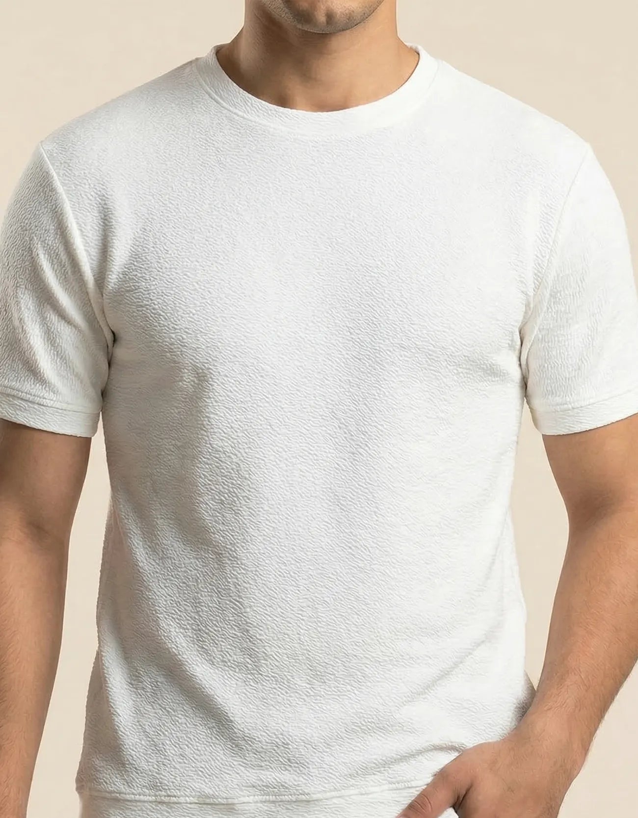 CLASSIC TEXTUTURED CREW NECK