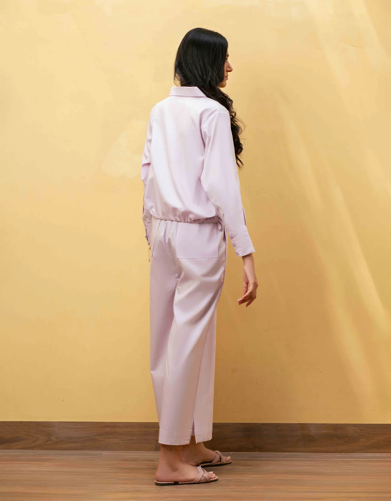 POPLIN SHIRT WITH ADJUSTABLE DRAWSTRING