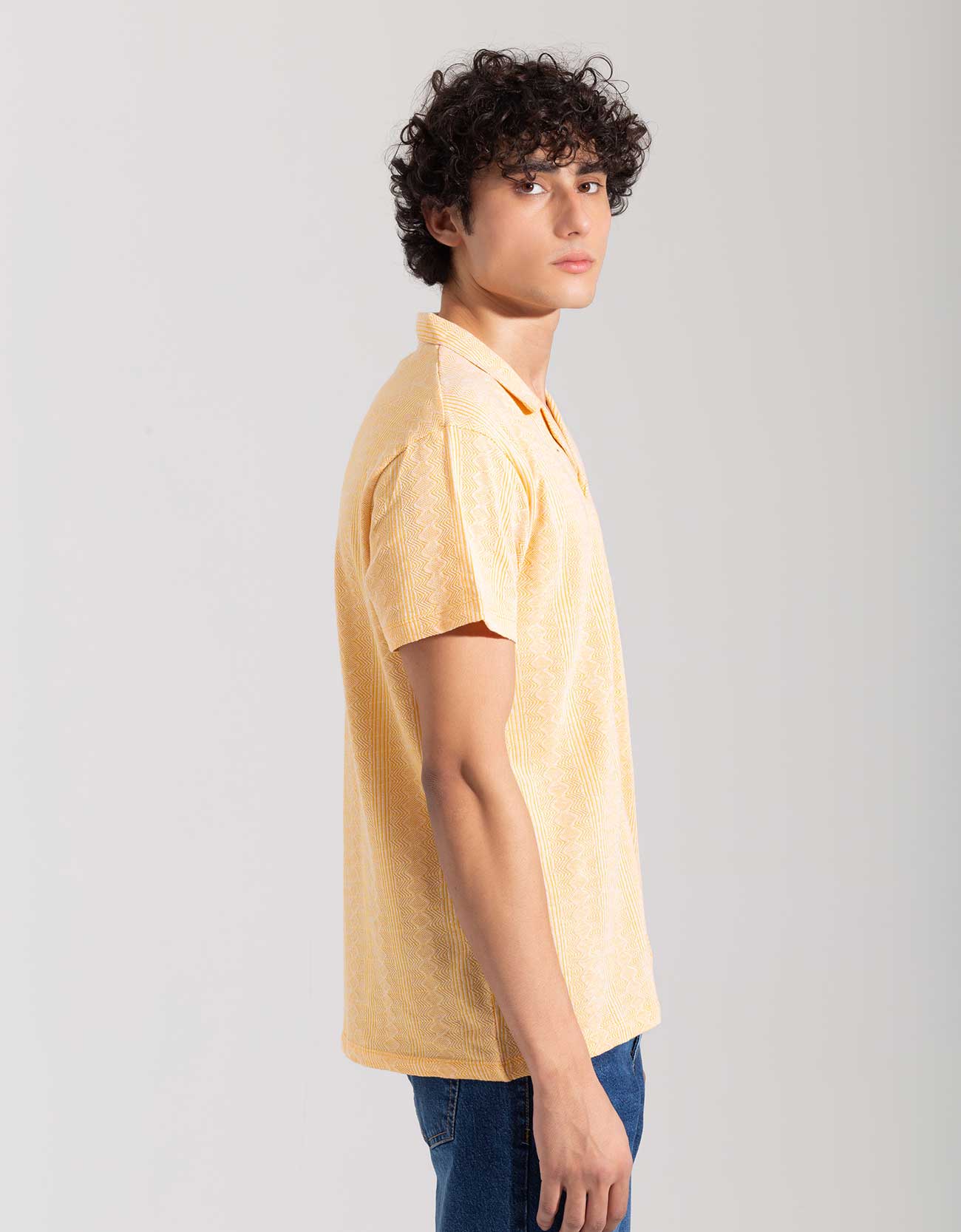 JACQUARD BUTTONDOWN SAFARI SHIRT
