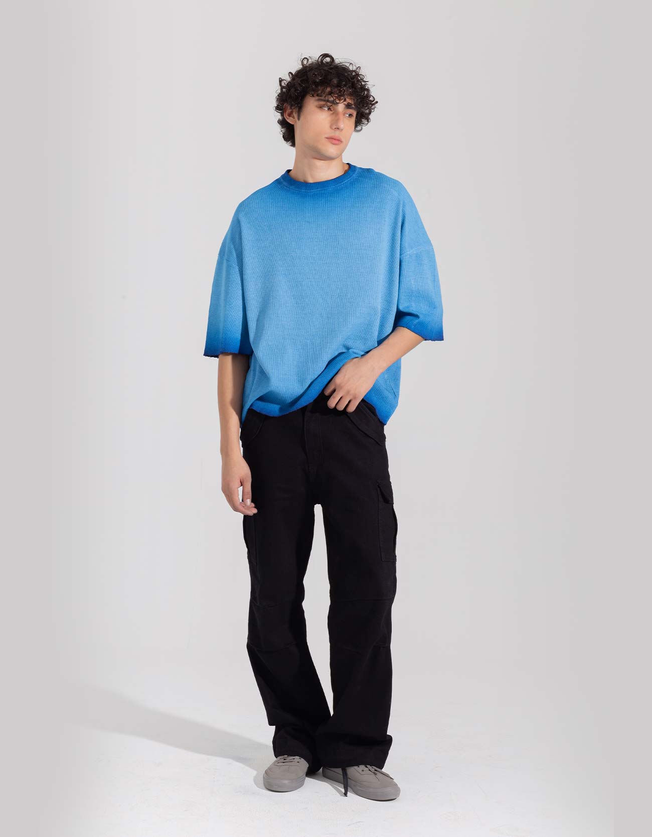 TEXTURED TIE-DYE T-SHIRT