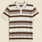 MEN'S STRIPED KNIT POLO
