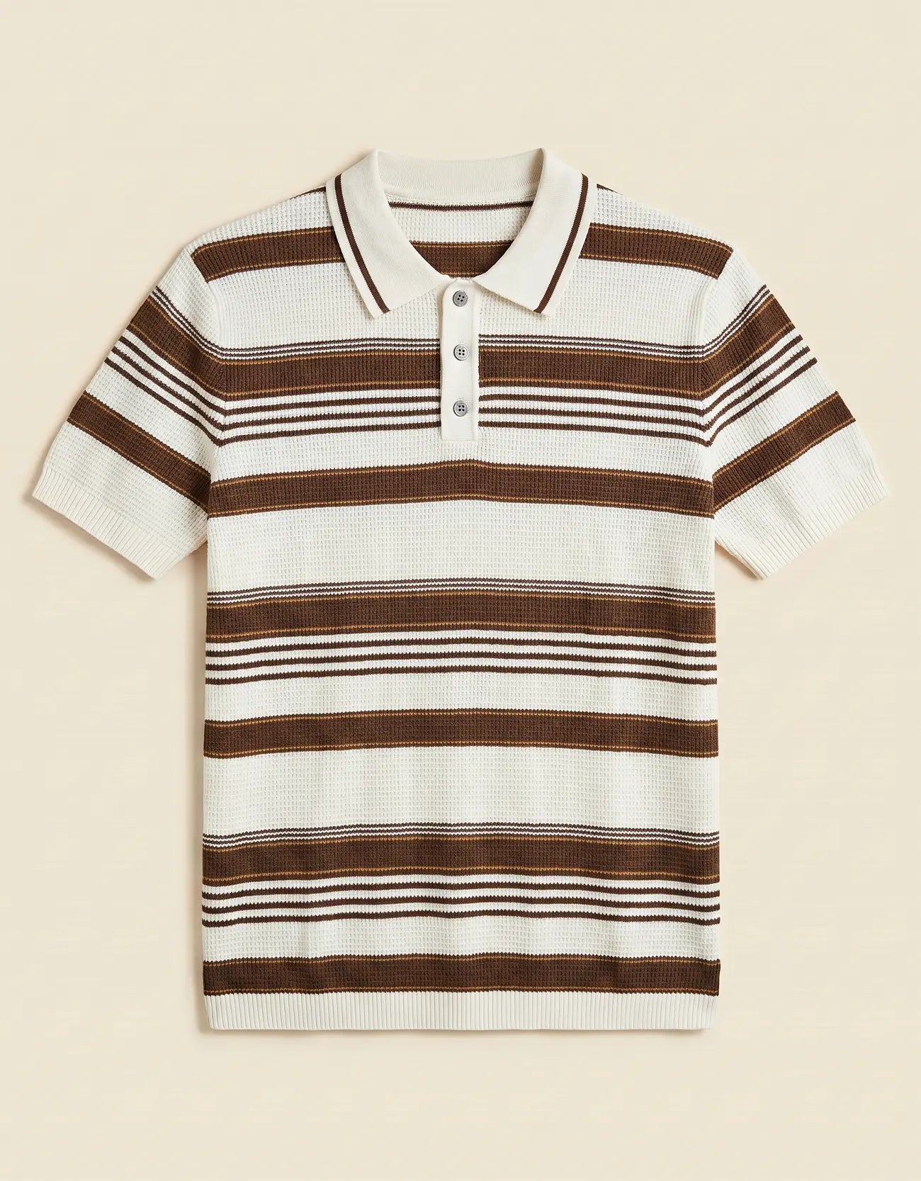MEN'S STRIPED KNIT POLO