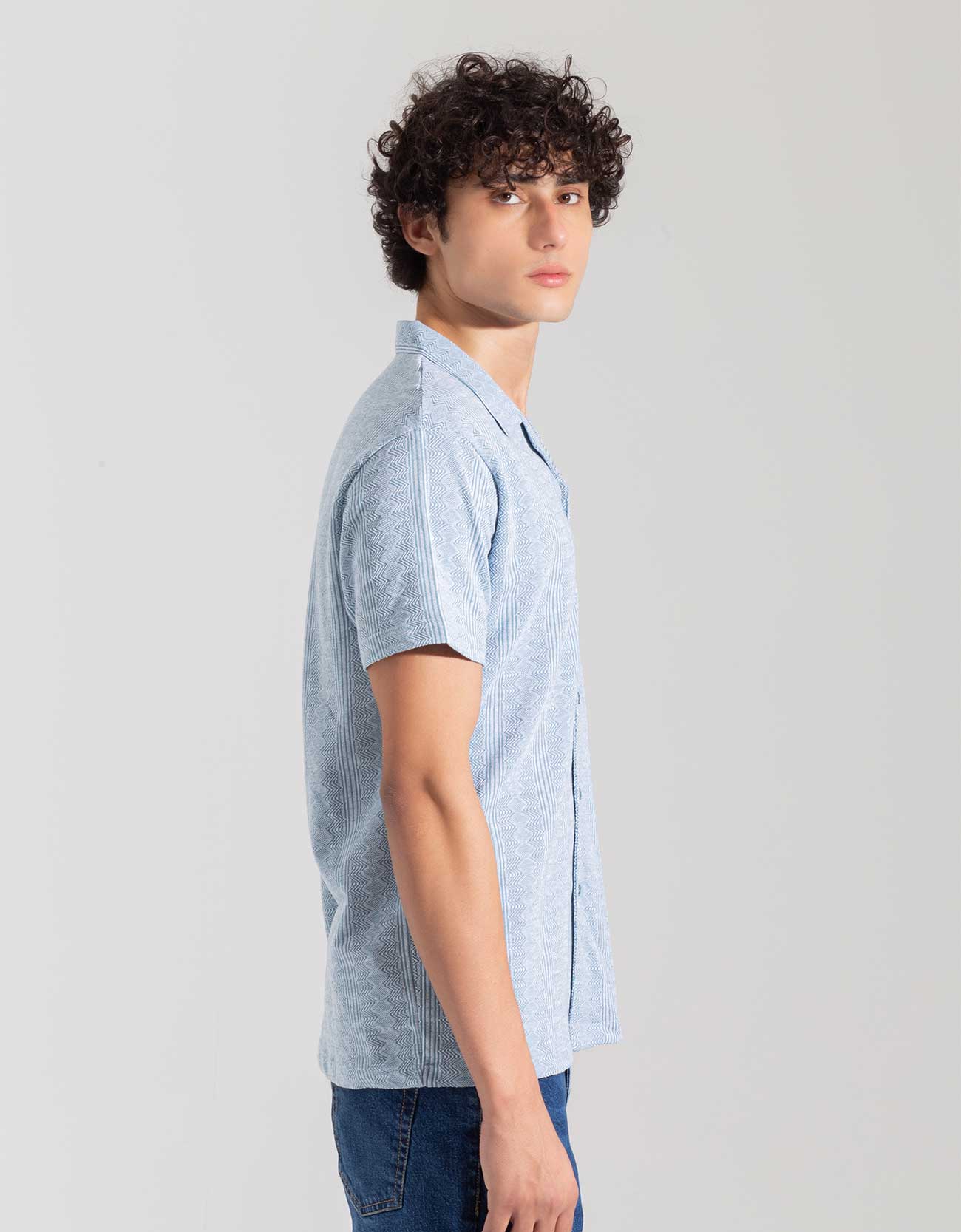 JACQUARD BUTTONDOWN SAFARI SHIRT