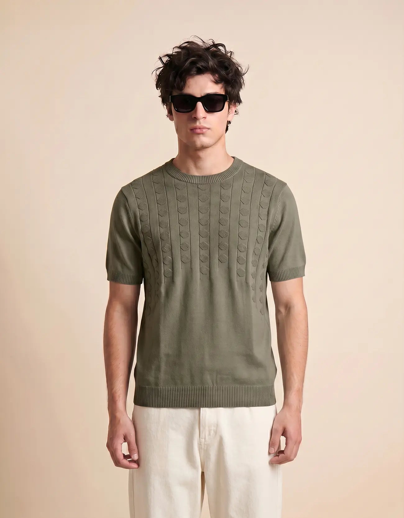MEN'S TEXTURED KNIT T-SHIRT