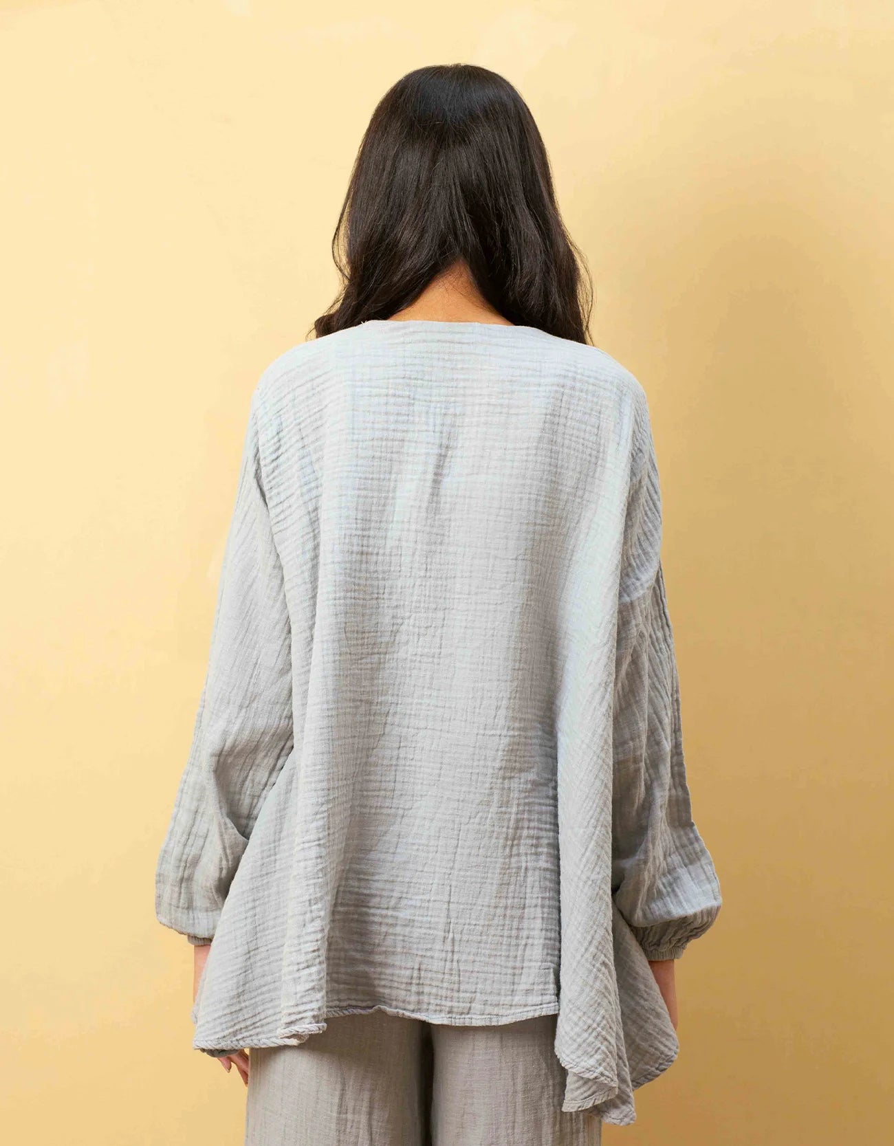 MUSLIN FLARED A-LINE TOP