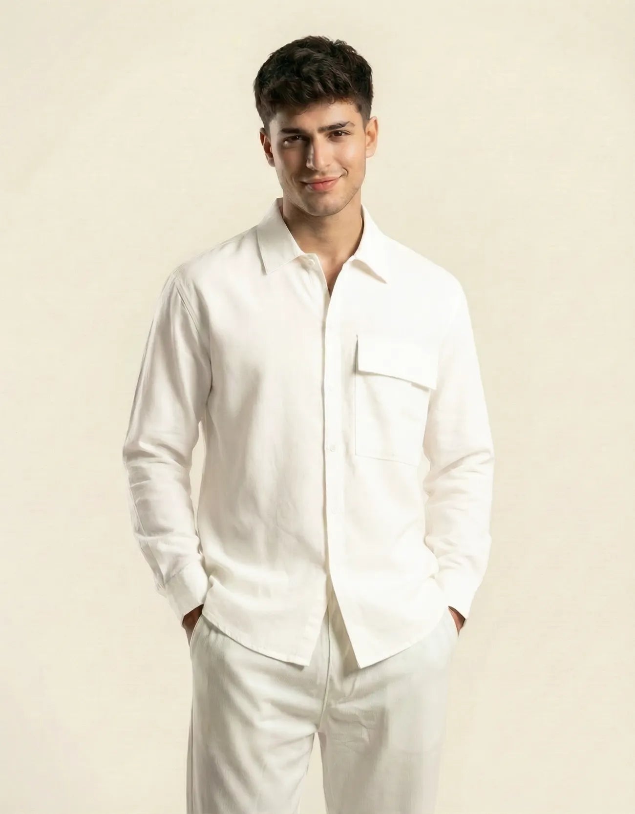 CHEST POCKET BUTTONED SHIRT