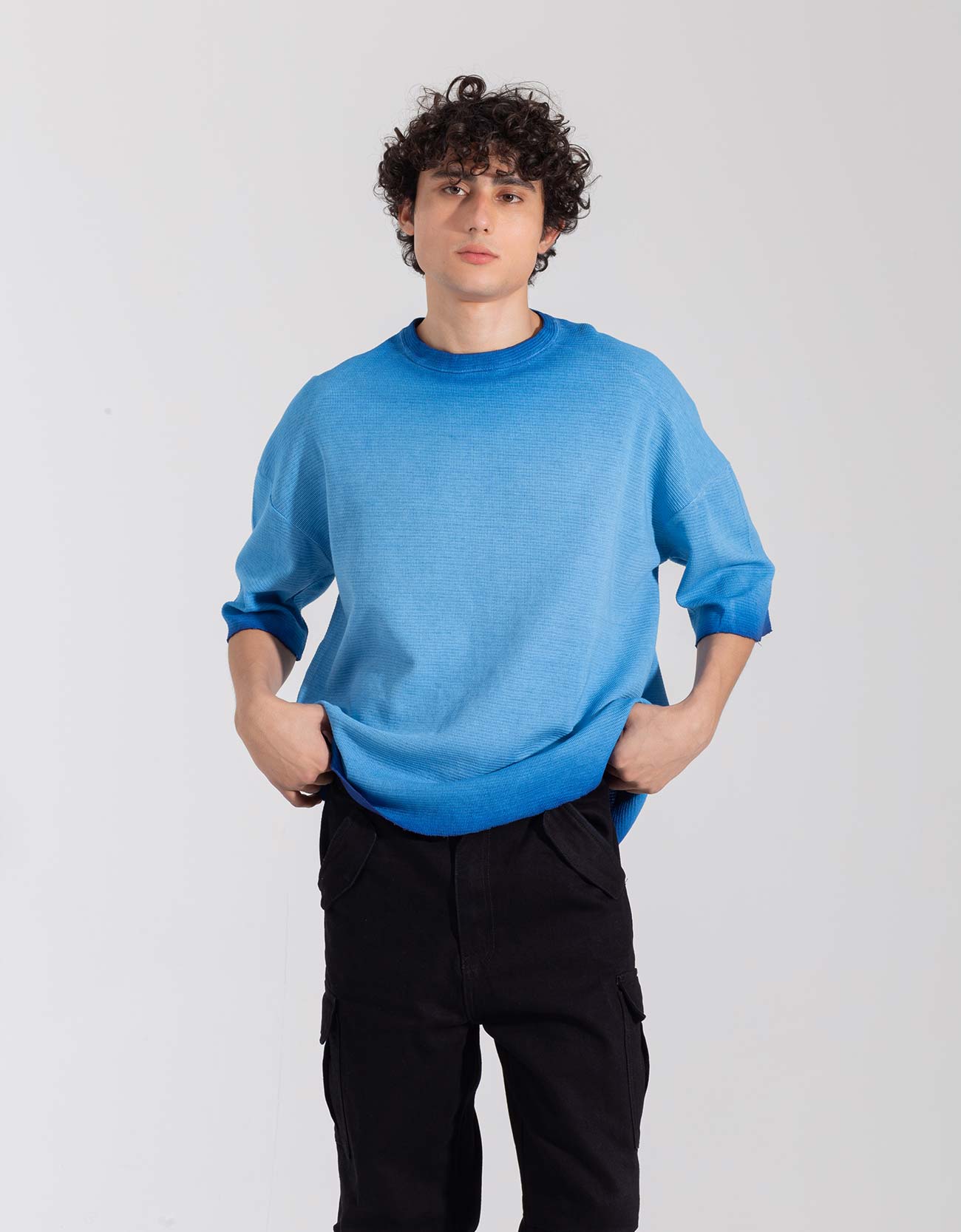 TEXTURED TIE-DYE T-SHIRT