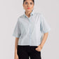 CROPPED PATCH POCKET SHIRT