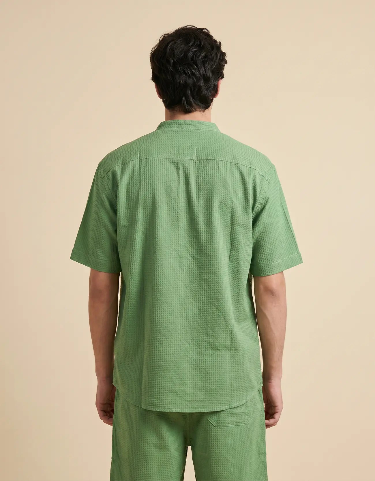 WAFFLE TEXTURED MEN'S CASUAL SHIRT