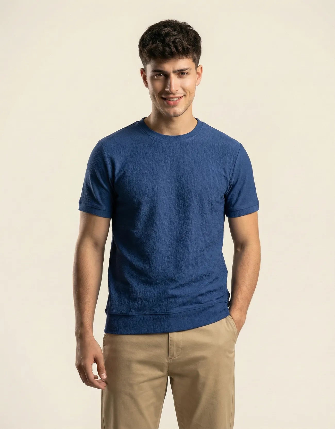 CLASSIC TEXTUTURED CREW NECK