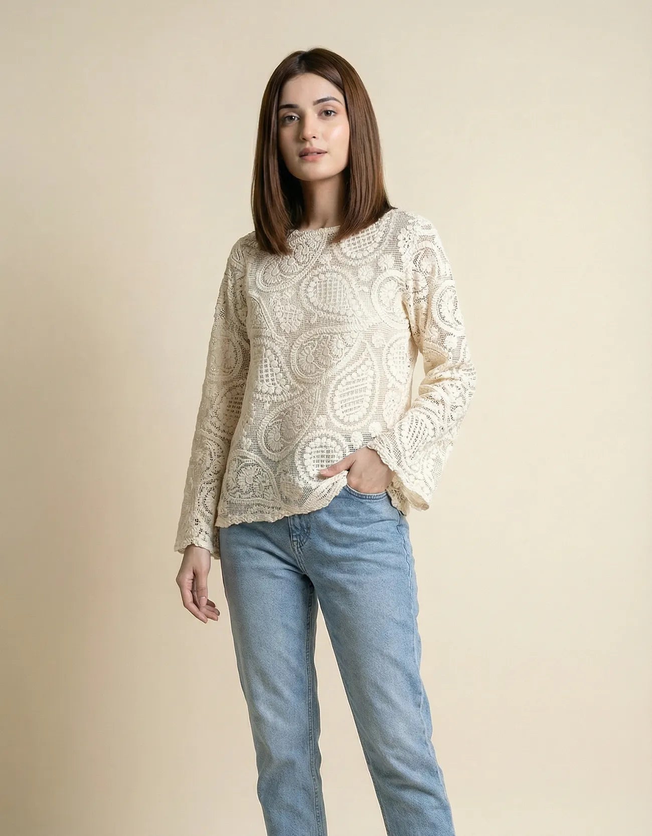 EMBROIDERED BOAT NECK SHIRT