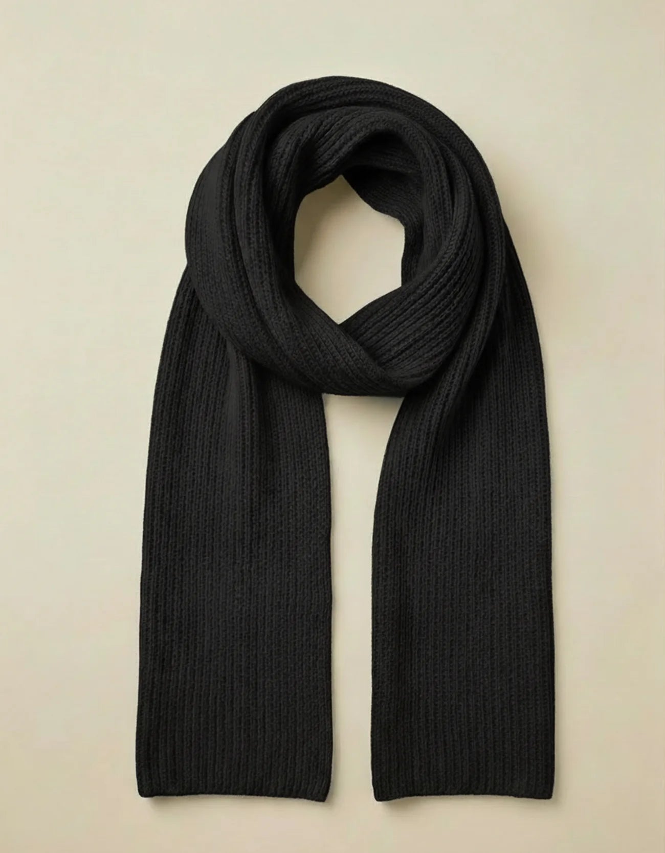 Rib knit textured scarf