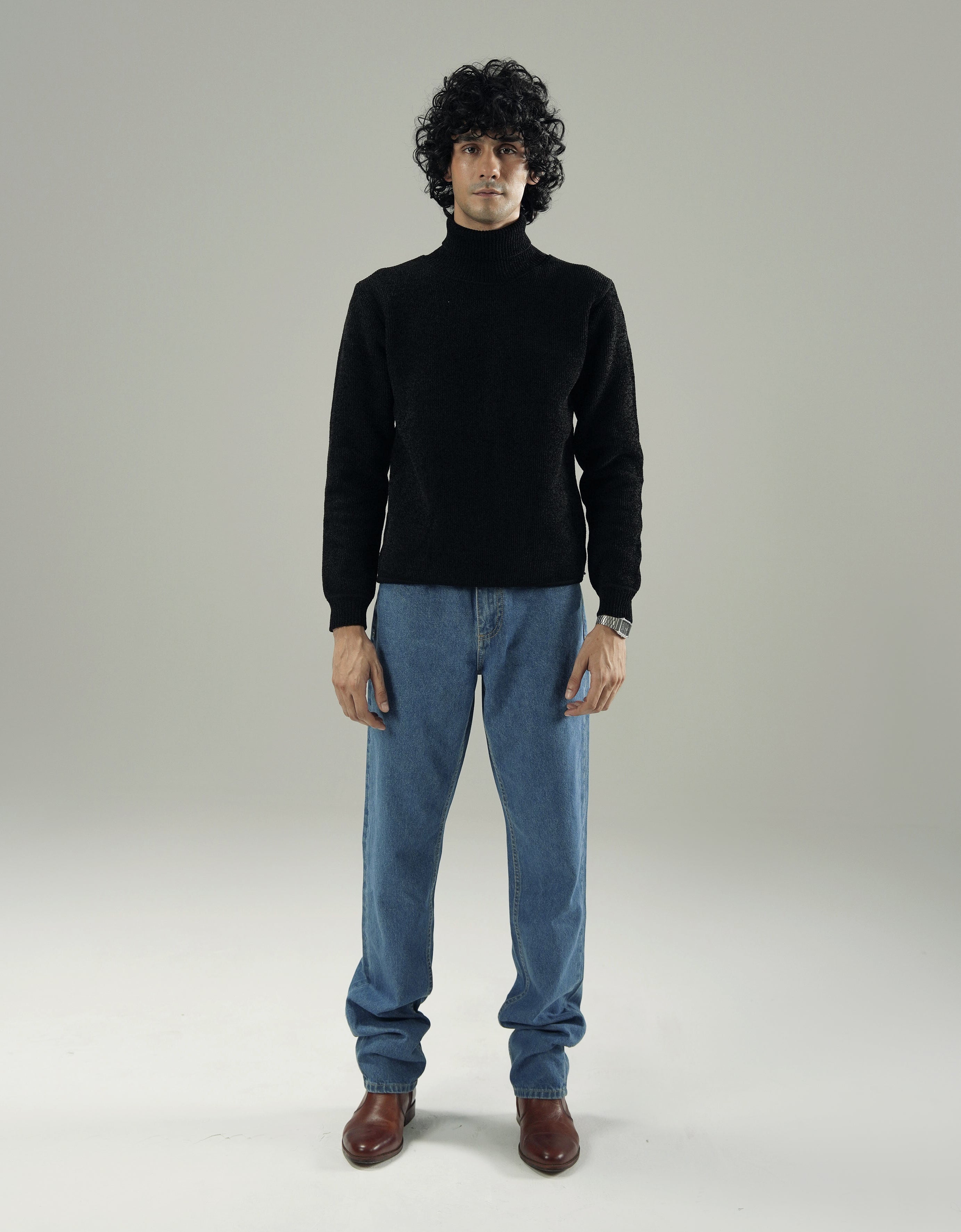 UNISEX TEXTURED TURTLENECK