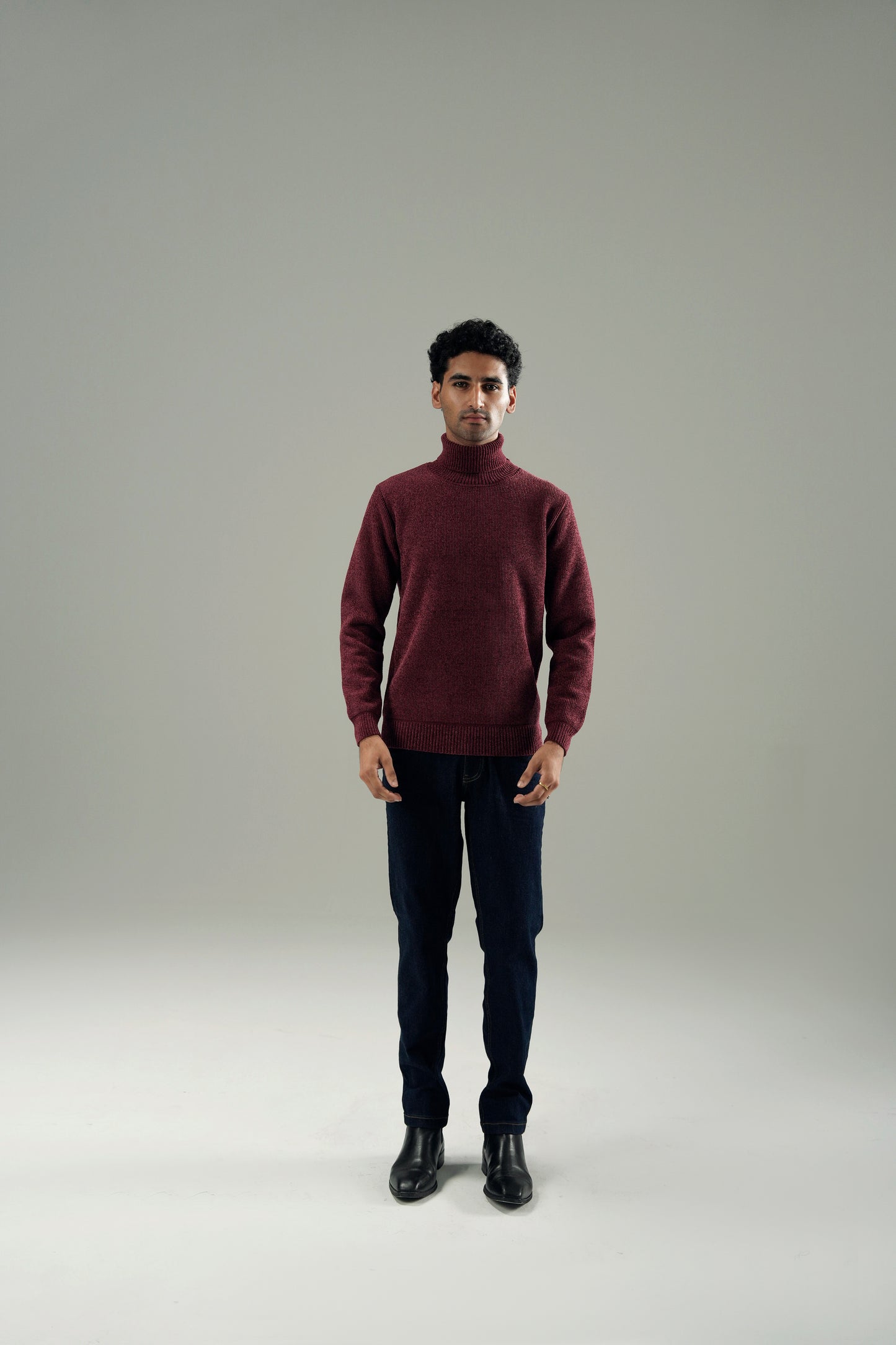 UNISEX TEXTURED TURTLENECK