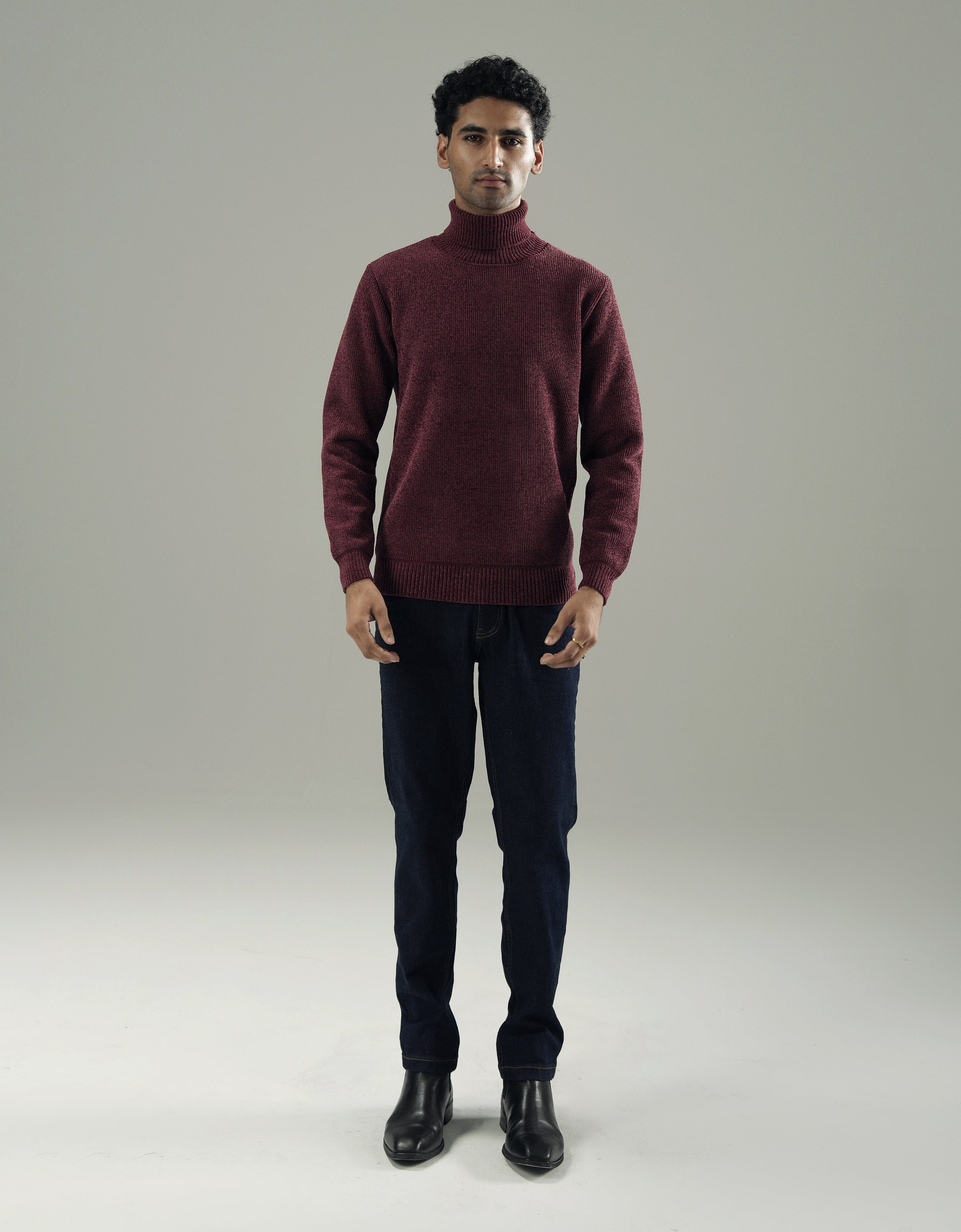 UNISEX TEXTURED TURTLENECK