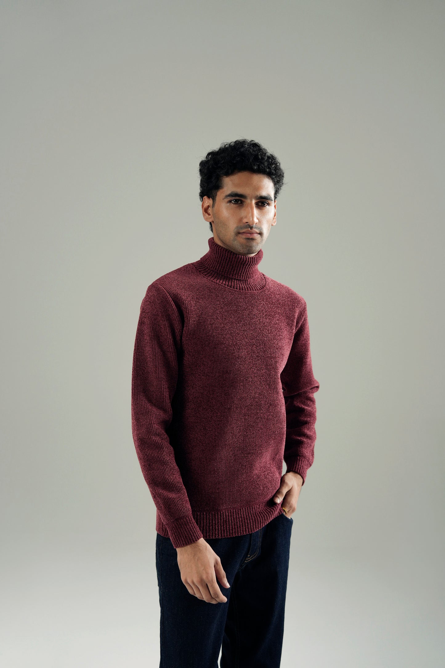 UNISEX TEXTURED TURTLENECK