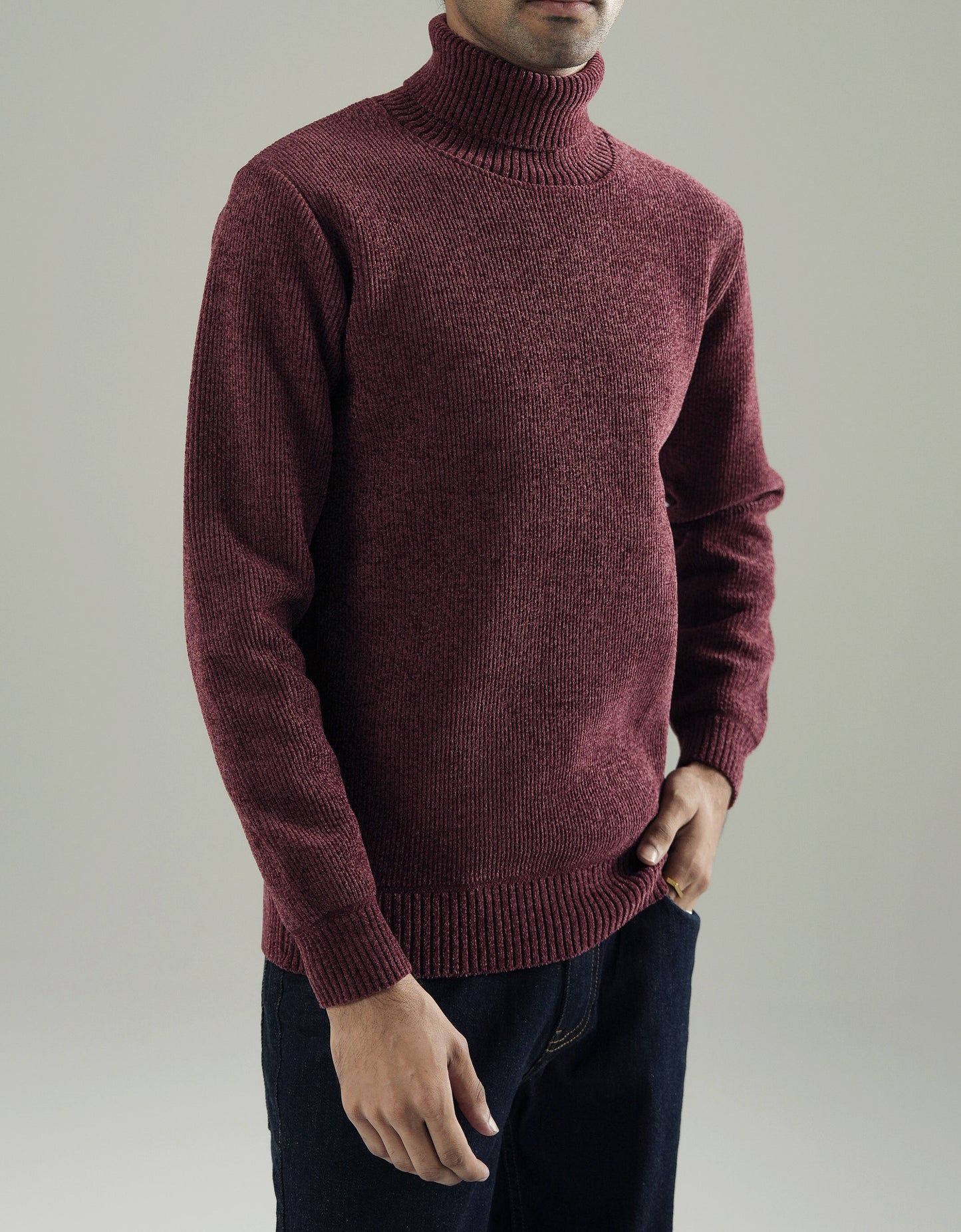 UNISEX TEXTURED TURTLENECK