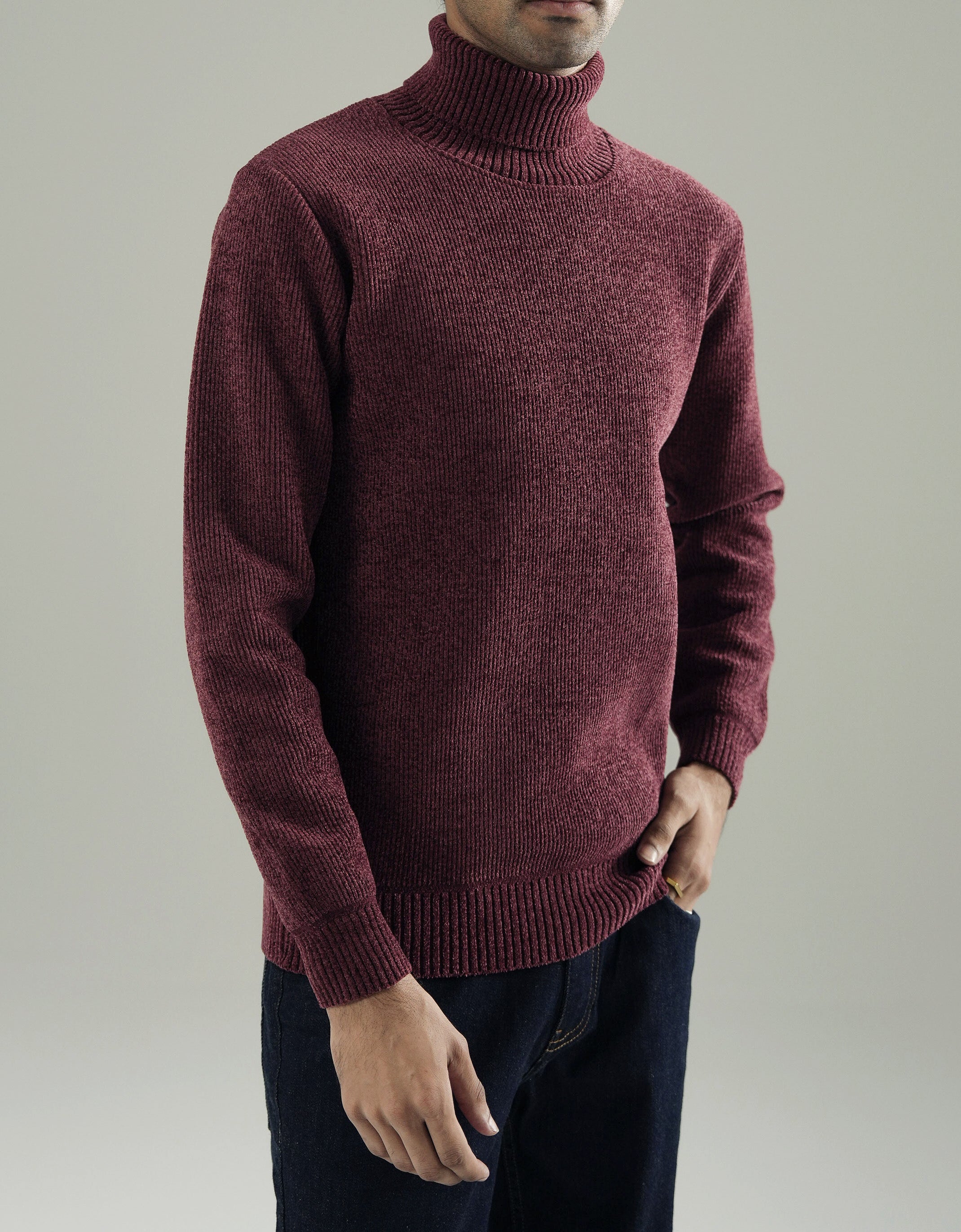 UNISEX TEXTURED TURTLENECK