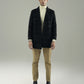 TEXTURED NOIR OVERCOAT