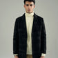 TEXTURED NOIR OVERCOAT