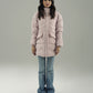 HOODED WIND-PROOF PUFFER