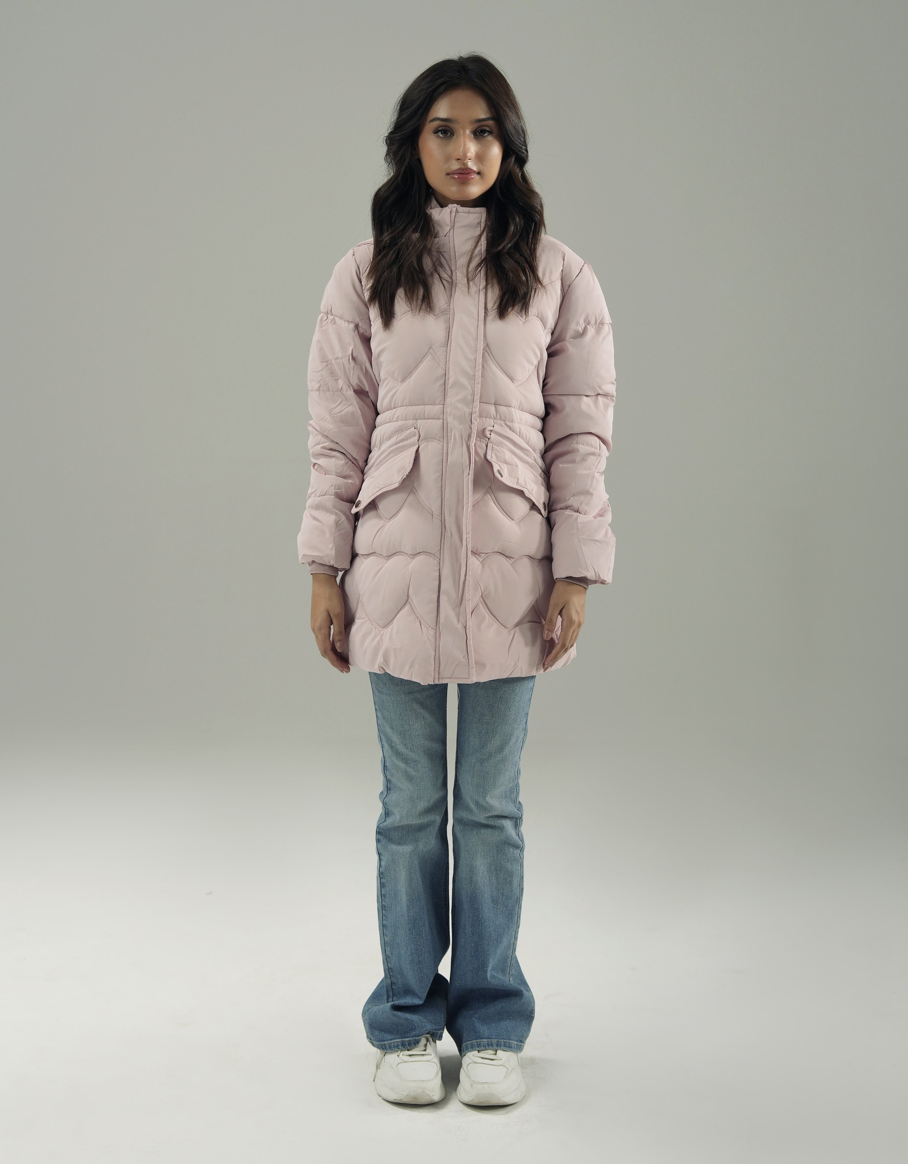 HOODED WIND-PROOF PUFFER