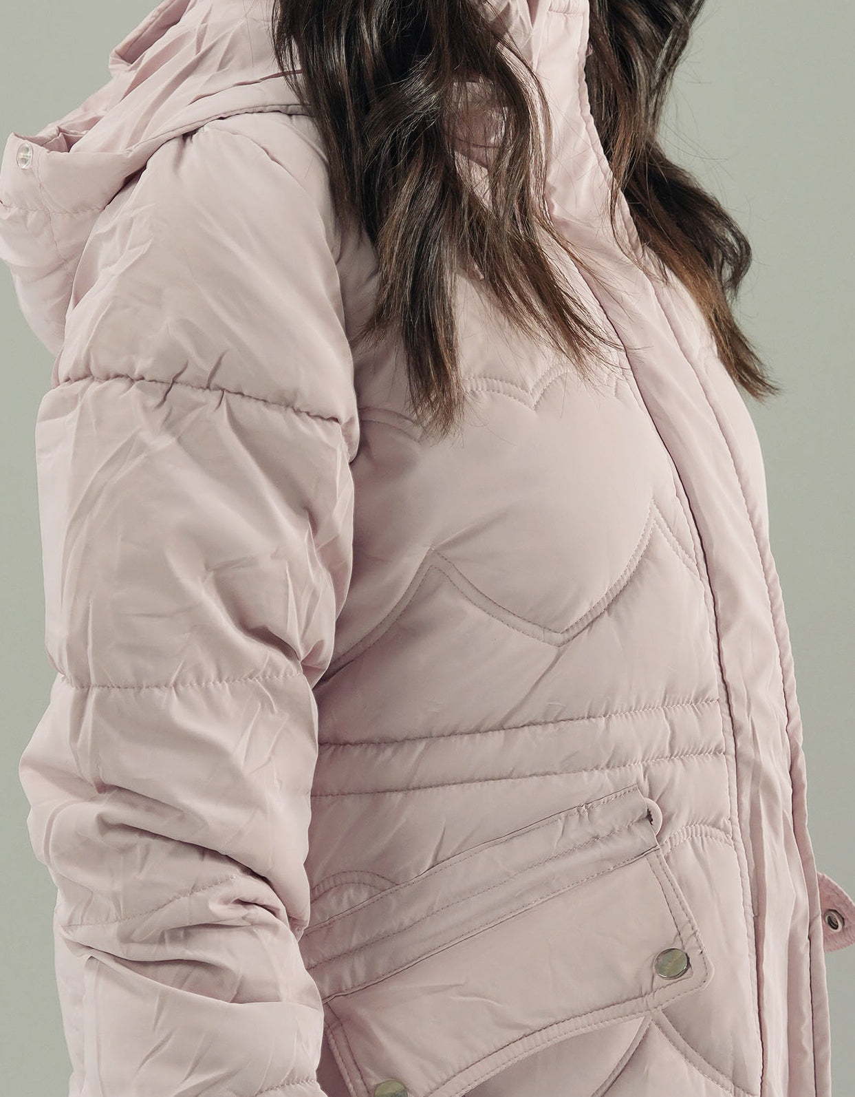 HOODED WIND-PROOF PUFFER