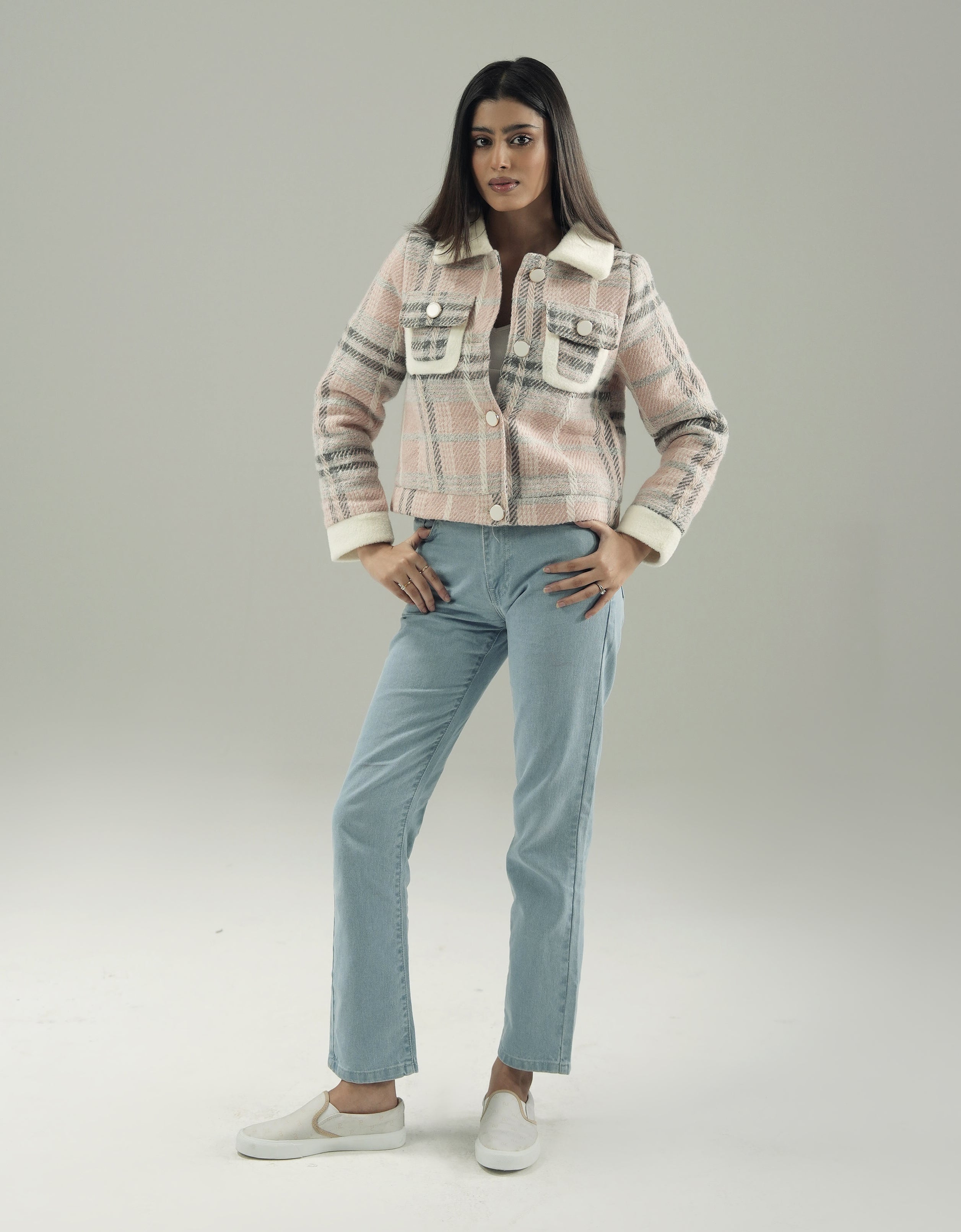 WOOLLEN CROPPED JACKET