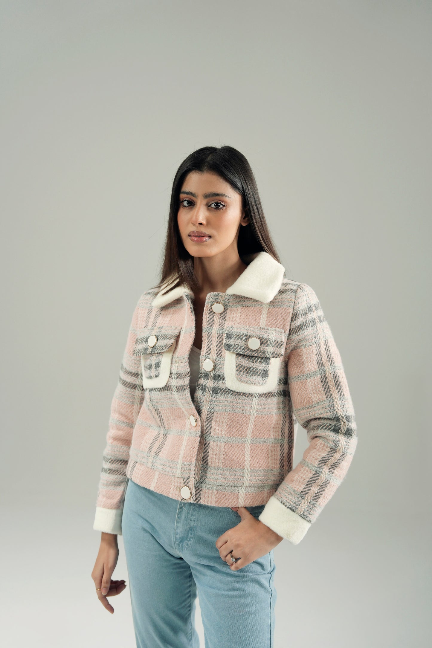 WOOLLEN CROPPED JACKET