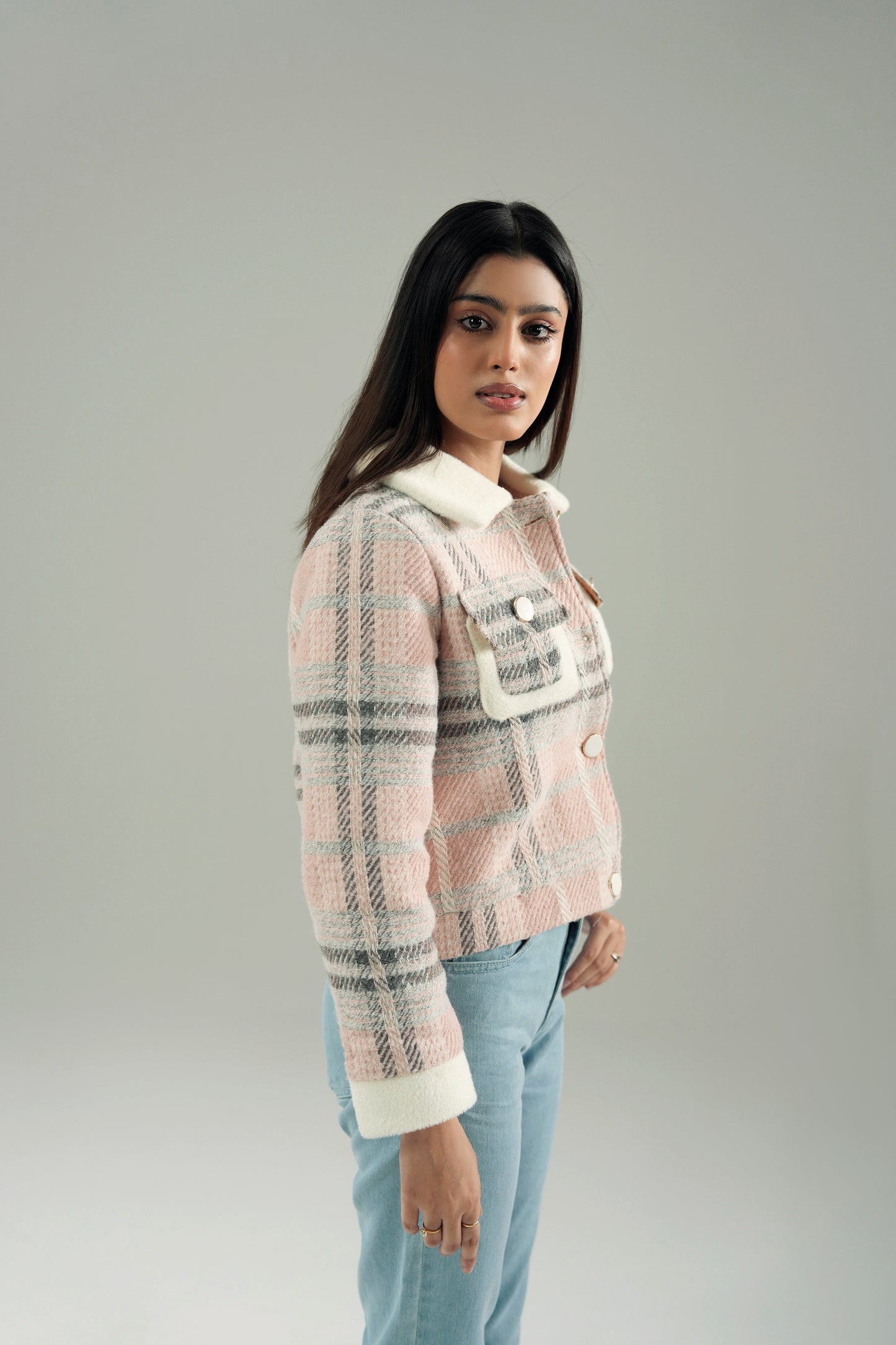 WOOLLEN CROPPED JACKET