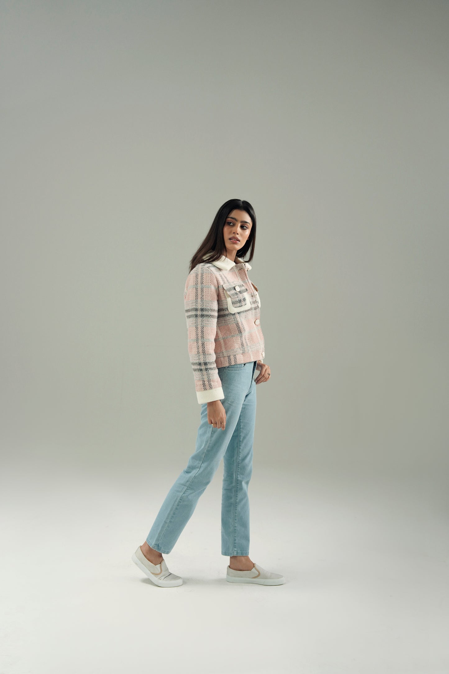 WOOLLEN CROPPED JACKET
