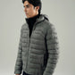 PANELED HOODED PUFFER