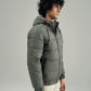 WINDPROOF HOODED PUFFER