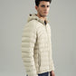 PANELED HOODED PUFFER