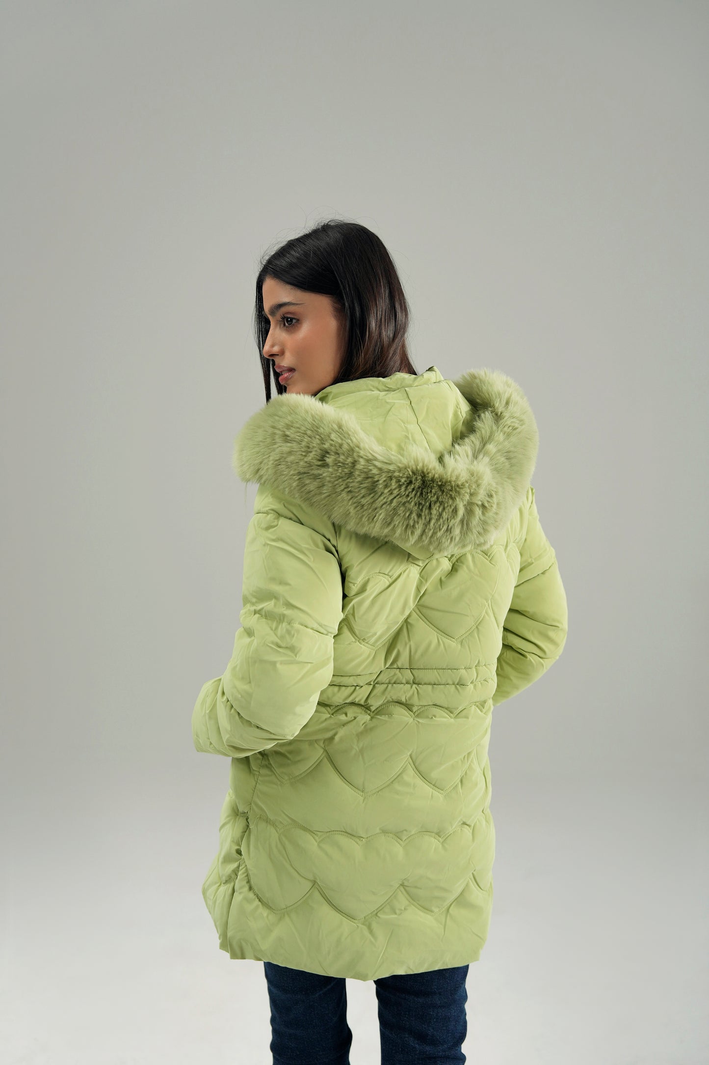 HOODED WIND-PROOF PUFFER
