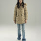 HOODED WIND-PROOF PUFFER