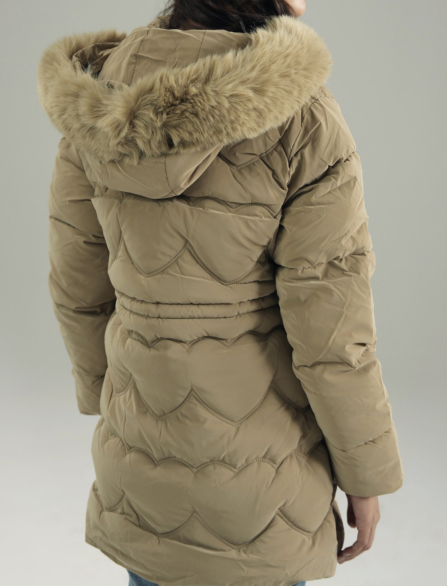 HOODED WIND-PROOF PUFFER