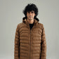 PANELED HOODED PUFFER