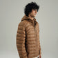 PANELED HOODED PUFFER