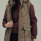 HOODED SLEEVELESS PUFFER JACKET