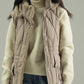 HOODED SLEEVELESS PUFFER JACKET