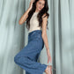 RHINESTONE WIDE LEG JEANS