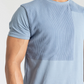 TEXTURED PANELLED T-SHIRT