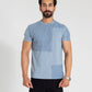 TEXTURED PANELLED T-SHIRT