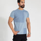 TEXTURED PANELLED T-SHIRT