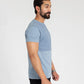 TEXTURED PANELLED T-SHIRT